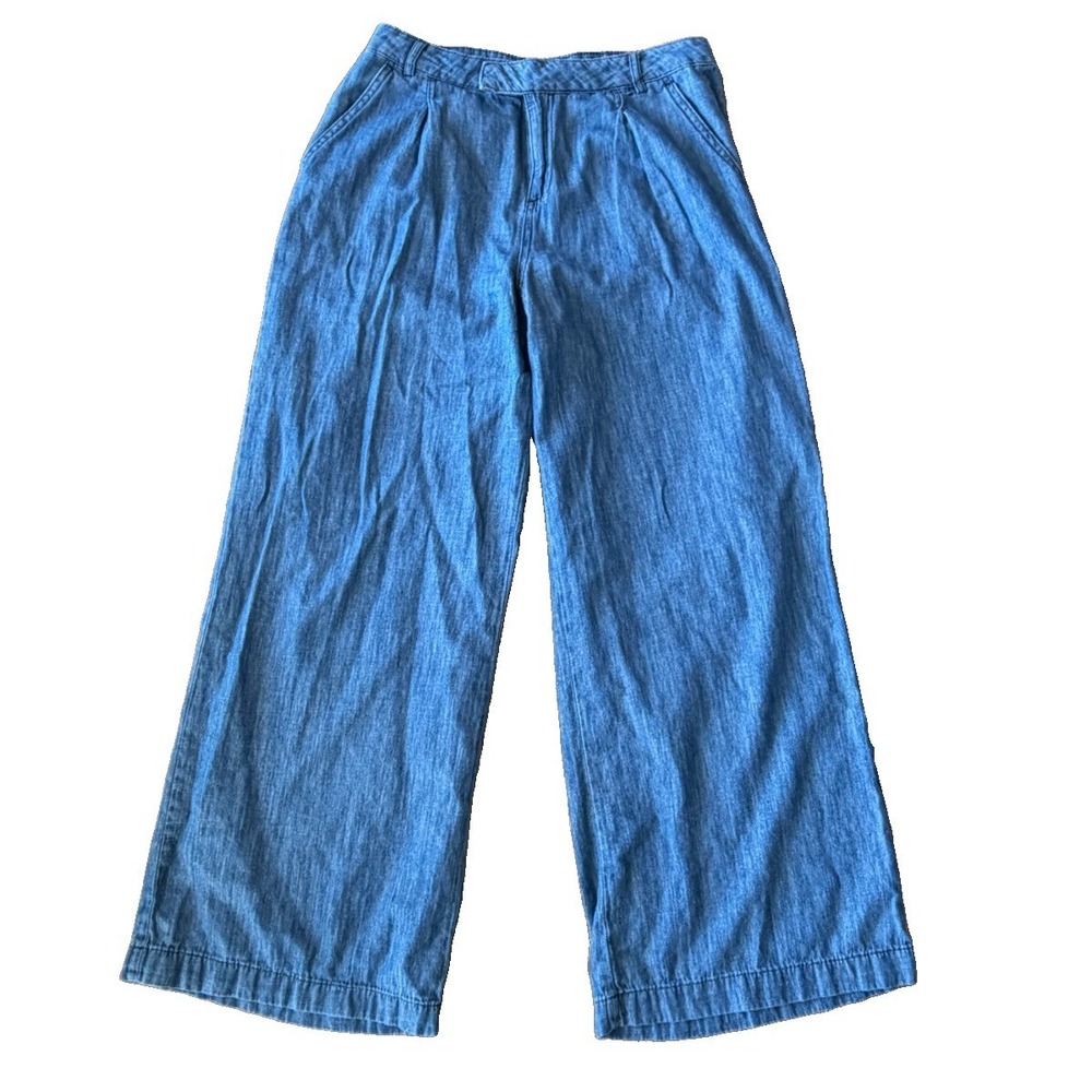 Zara Women's Size 8 Blue Denim Wide Leg Jeans EU 40 Mexico 30